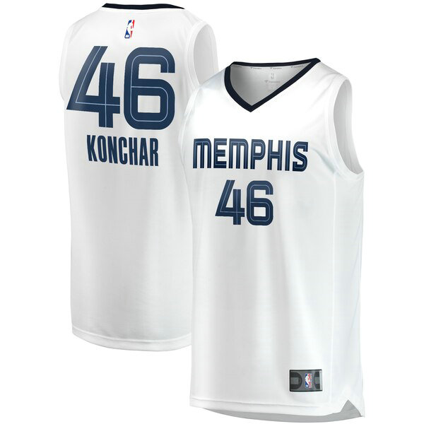 Maillot Memphis Grizzlies Homme John Konchar 46 Association Edition Blanc